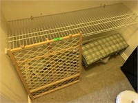 BABY GATE AND FOLDING PLAYPEN W MOBIL