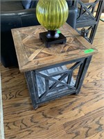2PC RUSTIC END TABLES