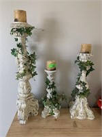 3PC DECORATIVE CANDLE HOLDERS