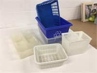 8 Assorted Previously Used Storage Totes