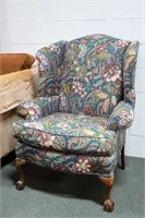 CLAW FOOT WING BACK CHAIR