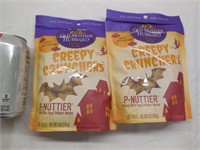 (2) Creepy Crunchers P-Nuttier Dog Treats 6oz ea