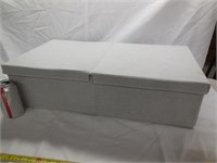 Foldable Storage Tote/Box, Gray w/Lid