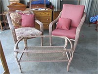 Wicker Outdoor Chairs & Table - Table missing
