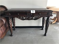 Ornate Two Drawer Sofa Table 36"Tx54"Wx22"D