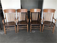 Set of (4) Oak Antique Chairs