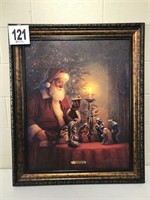 Framed Christmas Painting 31"Wx36"T