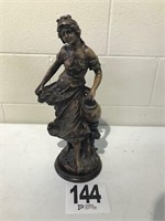 Hand Carved Statue - 17"T