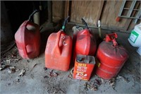 SIX GAS CANS