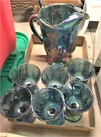 Carnival Glass Water Set