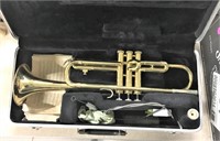 Brass Bundy Trumpet in Case