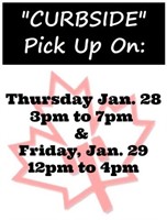 IMPORTANT! CURBSIDE Pick up days/times: