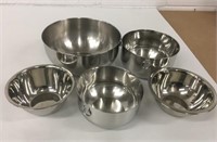 5 Stainless Steel Mixing Bowls