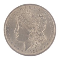 1886 Philadelphia AU Morgan Silver Dollar