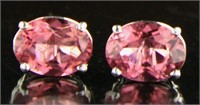 14kt White Gold 2.30 ct Oval Tourmaline Studs