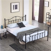 VECELO Full Size Bed Frame, Black