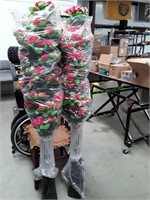 (2) 64" Artificial Rose Trees