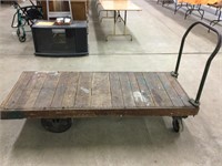 Heavy duty wooden utility cart 75”x30”