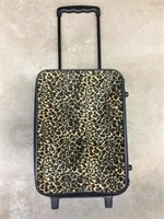 Small leopard print carry-on 18”x12”