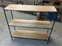 3 tier wood & metal shelf  31” x 33” (heavy)