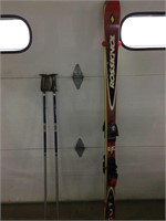 Rossignol skis with poles
