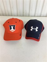 One Under Armour cap and be Nike Illini cap
