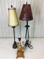 3 lamps (15”, 31”, 32” tall)