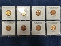 16 pennies - 8 2009 & 8 uncirculated 1959-'81