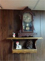 Pendulum Mantle Clock, Shelf, etc.