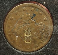 1843 Counter Stamp Coin Large Cent