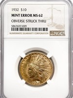 PCGS & NGC Graded Gold, Silver & Banknote Online Auction