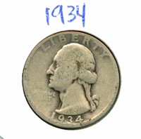 1934 Washington Silver Quarter