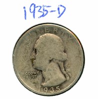 1935-D Washington Silver Quarter