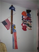 Caps & Hat Rack (basement)