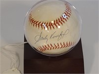 Sandy Koufax Baseball w/ Display Case