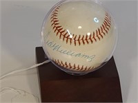 Ted Williams Baseball w/ Display Case JSA Z48882