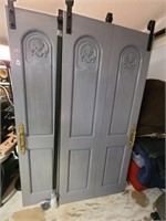 Pair Large Doors w/ Barn Style Sliding Hardware