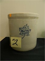 3 Gallon Western Stoneware Crock (Hairlines & Base