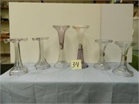 (3) Sets of Glass Shelf Stands (2 Pcs. As is)