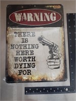 Gun warning sign