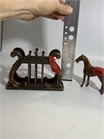 Brass Horse and Napkin Holder