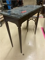 Green Marble Top Side Table