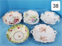 Antique German Hand Painted Bowls