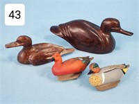 Miniature Wooden Carved Duck Decoys