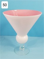 Cranberry Case Glass Trumpet Vase