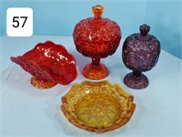 Moon & Star Art Glass - Lot of (4)