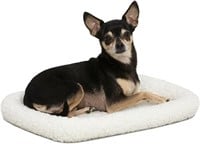 18L-Inch White Fleece Dog Bed or Cat Bed w/