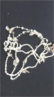 TRIPLE STRAND FAUX PEARL NECKLACE 22.5"