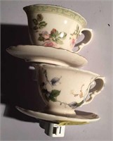 Pair of Porcelain tea cup night lights