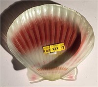 Glass Scallop shell dish, 12" wide